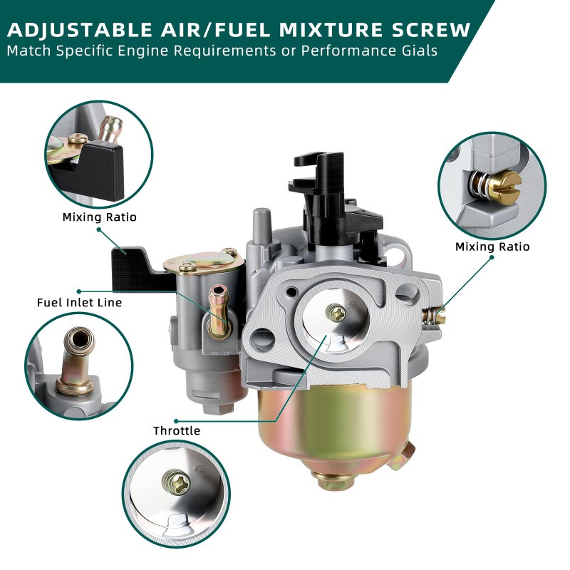 AUTOKAY 13624001 Carburetor Carb Assy for TrailMaster MID XRS XRX 168cc 196cc 5.5 6.5 HP MOTORS Go Kart Buggy LCT CMXX 136CC Gasoline Engine for Manual 208cc 2019 and newer models - Image 3
